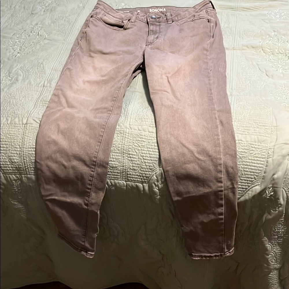 Sonoma Women's Light Grey Straight Leg Jeans